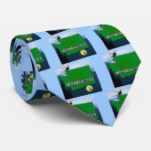 Washington State Map Faux Quarter, Seal, Mountains Stropdas (Opgerold)