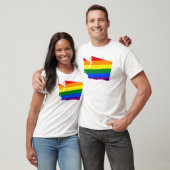 Washington State Map LGBT Flag Gay Pride Awareness T-shirt (Unisex)