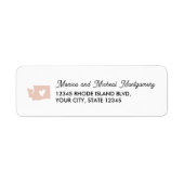 WASHINGTON State Map met hart - ELKE KLEUR Etiket (Voorkant)