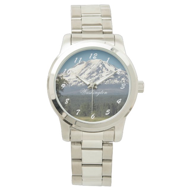 Washington State Mount Adams Horloge (Voorkant)