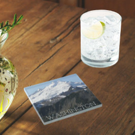 Washington State Mount Baker Landschap Glazen Onderzetter