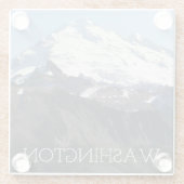 Washington State Mount Baker Landschap Glazen Onderzetter (Achterkant)