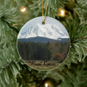 Washington State Mount Rainier Landschap Keramisch Ornament