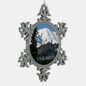 Washington State Mount Rainier Tin Sneeuwvlok Ornament (Links)
