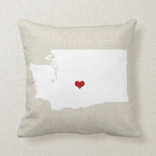 Washington State New Home Pillow 16 x 16 inch Kussen