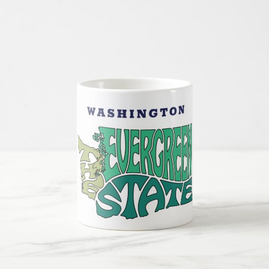 Washington State Nickname Word Art Koffiemok (Center)