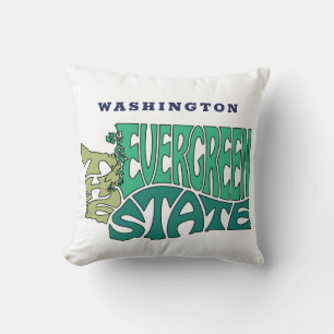 Washington State Nickname Word Art Kussen