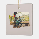 Washington State Photo insert and town name Keramisch Ornament (Links)