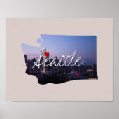 Washington State Photo insert and town name Poster (Voorkant)