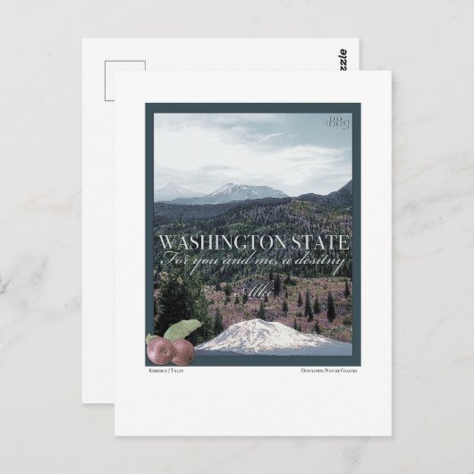 Washington State Poster Art Briefkaart (Voorkant / Achterkant)
