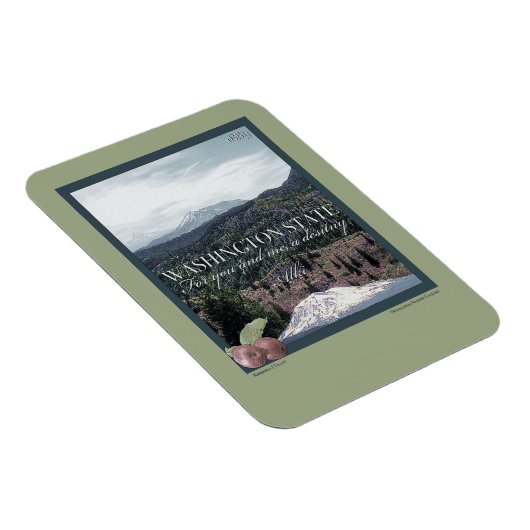 Washington State Poster Art Magneet (Rechterzijde)