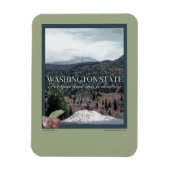 Washington State Poster Art Magneet (Verticaal)