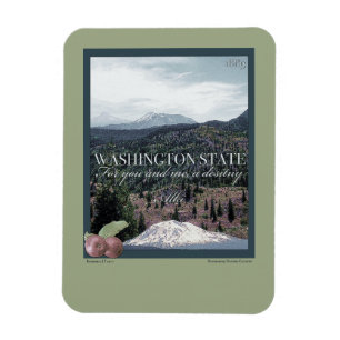 Washington State Poster Art Magneet