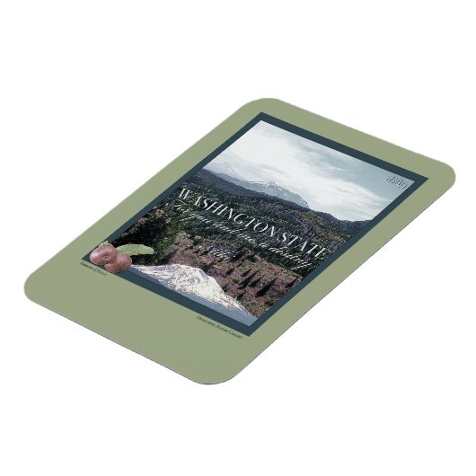 Washington State Poster Art Magneet (Linkerzijde)