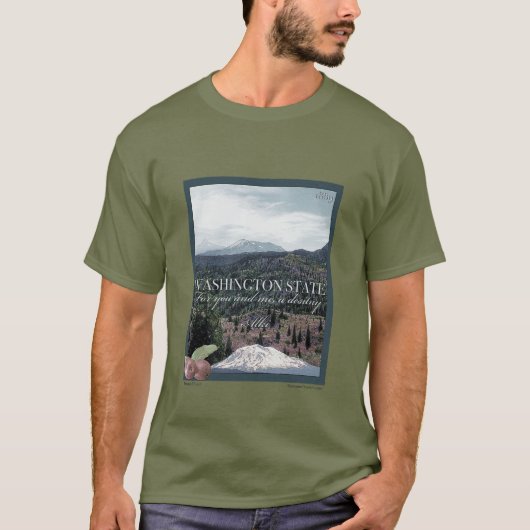 Washington State Poster Art T-shirt (Voorkant)