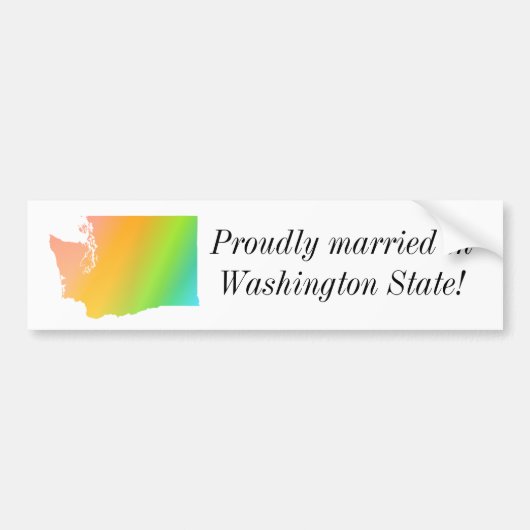 Washington State Pride Bumpersticker (Voorkant)