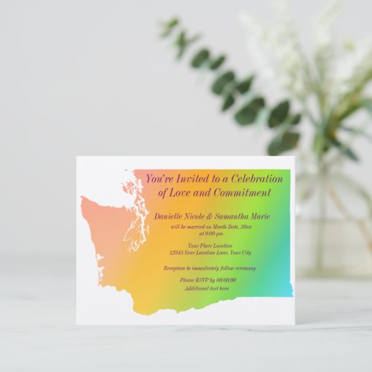 Washington State Pride Kaart (Staand voorkant)