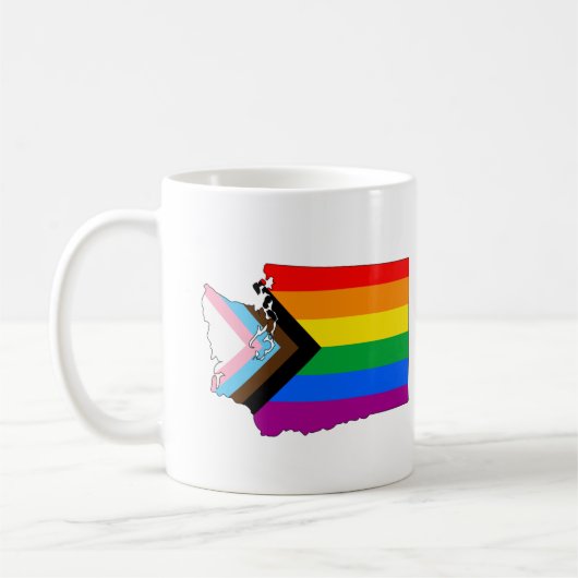 Washington State Pride LGBTQ Progress Pride Koffiemok (Links)
