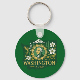 Washington State Pride Sleutelhanger