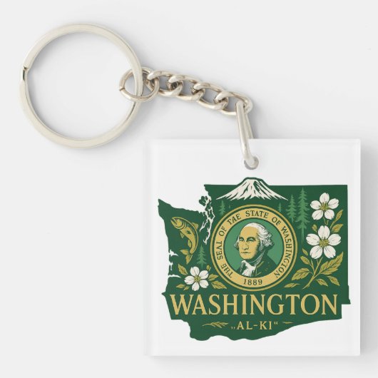 Washington State Pride Sleutelhanger (voorkant)