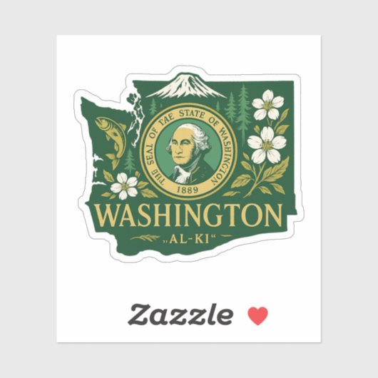 Washington State Pride Sticker (Vel)