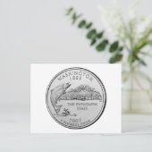 Washington State Quarter Afbeelding Briefkaart (Staand voorkant)