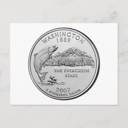 Washington State Quarter Afbeelding Briefkaart (Voorkant)