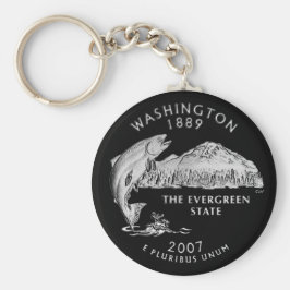 Washington State Quarter Black achtergrond Sleutelhanger