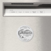 Washington State Quarter Grijs Magneet (Insitu (Vaatwasser))