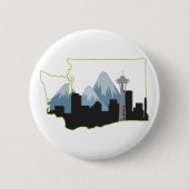 Washington State Ronde Button 5,7 Cm (Voorkant)