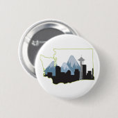Washington State Ronde Button 5,7 Cm (Voorkant /achterkant)