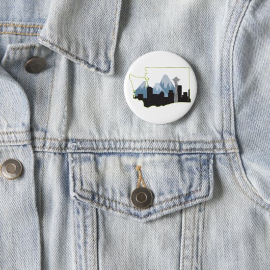 Washington State Ronde Button 5,7 Cm (In situ)