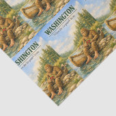 Washington State Sasquatch Zomer Bigfoot Tissuepapier (Detail)