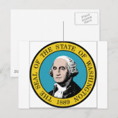 Washington State Seal Briefkaart (Voorkant / Achterkant)