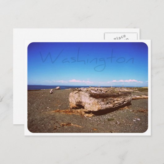 Washington State Seashore: Photo Briefkaart (Voorkant / Achterkant)