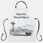 Washington State Seattle veerboot lijn Art Schort (Voorkant)