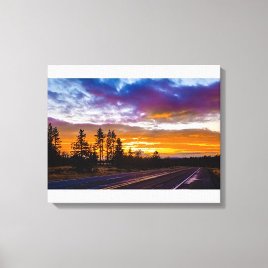 Washington State Sunset Canvas Afdruk (Voorkant)