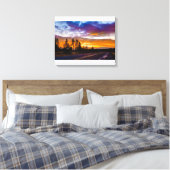 Washington State Sunset Canvas Afdruk (Insitu (Slaapkamer))