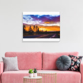 Washington State Sunset Canvas Afdruk (Insitu (Woonkamer))