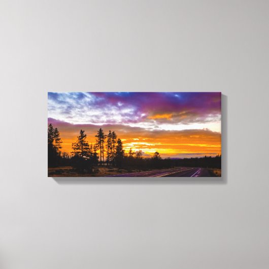 Washington State Sunset Canvas Afdruk (Voorkant)