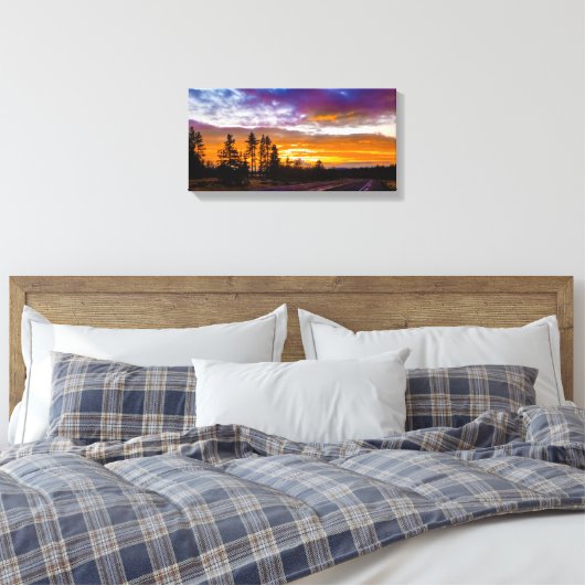 Washington State Sunset Canvas Afdruk (Insitu (Slaapkamer))