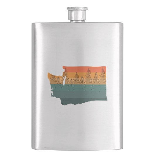 Washington State Tree Silhouette Flacon (Voorkant)