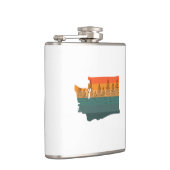 Washington State Tree Silhouette Heupfles (Rechts)