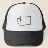 Washington State Trucker Hat Pet (Voorkant)