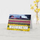 Washington State | Tulpenveld | Gefeliciteerd Kaart (Gele Bloem)