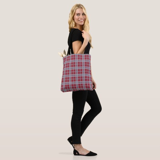 Washington State University Cougar Tartan Tote Bag (Op model)