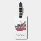 Washington State Verenigde Staten Kaart USA Souven Bagagelabel (Voorkant verticaal)