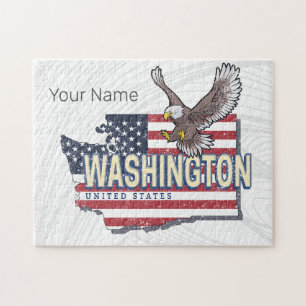 Washington State Verenigde Staten Kaart USA Souven Legpuzzel