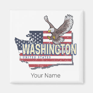 Washington State Verenigde Staten Kaart USA Souven Magneet