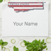 Washington State Verenigde Staten Kaart USA Souven Theedoek (Gevouwen)